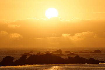 coucher de soleil en Bretagne