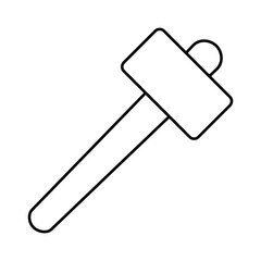 battel hammer icon element of weapon icon for mobile concept and web apps. Thin line battel hammer icon can be used for web and mobile. Premium icon on white background