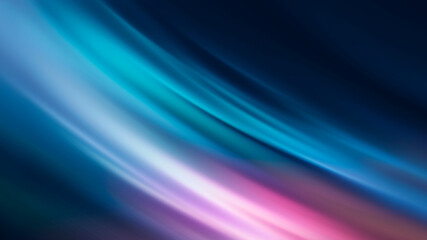 Fototapeta premium Dark empty abstract background. Bright light lines, waves. Neon laser shapes. Futuristic show.