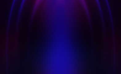 Dark empty abstract background. Bright light lines, waves. Neon laser shapes. Futuristic show.