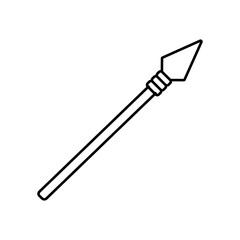 spear icon element of weapon icon for mobile concept and web apps. Thin line spear icon can be used for web and mobile. Premium icon on white background
