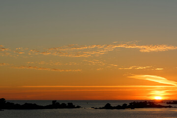 coucher de soleil en Bretagne