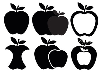 Apple logo with leaves in the set.