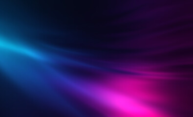 Fototapeta premium Dark empty abstract background. Bright light lines, waves. Neon laser shapes. Futuristic show.