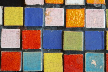 colorful glazed  tiles for background