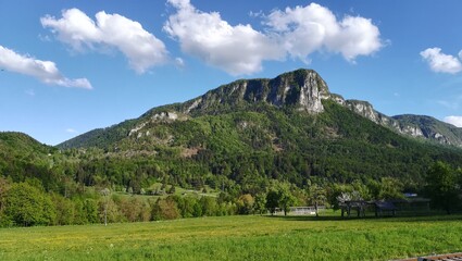 Fototapeta premium landscape with mountains and blue sky