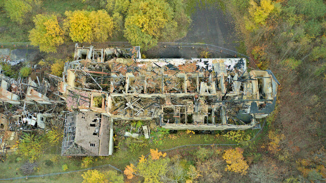 Lost place. Vogelperspektive. 