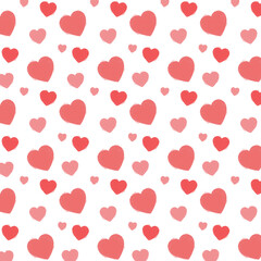 seamless pattern for valentine's day with small pink hearts