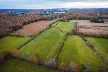 Aerial of Autumn Plainsboro New Jersey