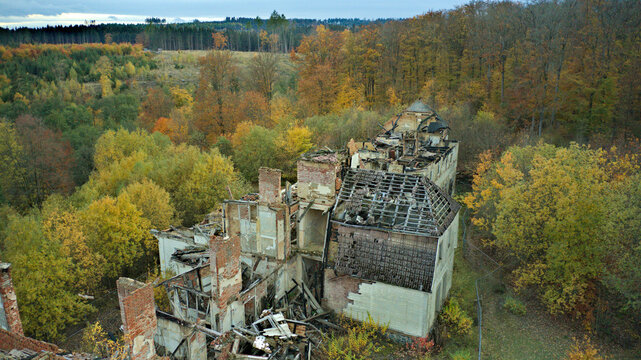 Lost place. Vogelperspektive. 