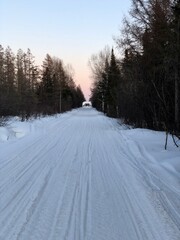 snow covered road