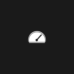 Clock logo. time logo illustration. Simple design on black background.
