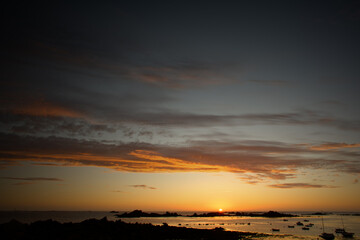 coucher de soleil en Bretagne