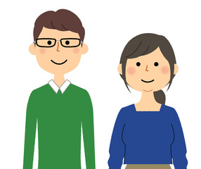 Fototapeta premium 若い男女 夫婦 カップル