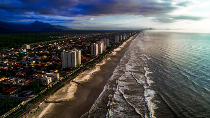 Aerial view of Solemar Brazil beach