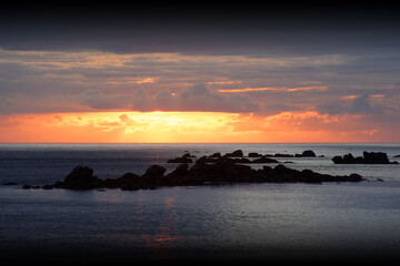 coucher de soleil en Bretagne