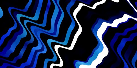 Dark BLUE vector background with wry lines.