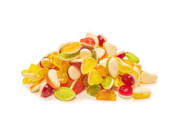 Assorted tasty gummy candies.