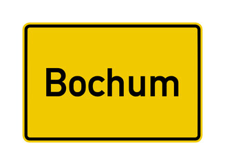 Bochum city limits road sign in Germany

