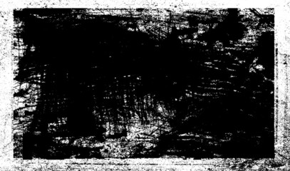 Scratched Frame. Grunge Urban Background Texture Vector. Dust Overlay. Distressed Grainy Grungy Framing Effect. Distressed Backdrop Vector Illustration. EPS 10.