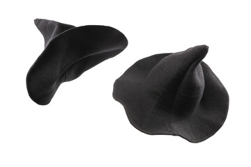 Witch wool hat isolated on white background.