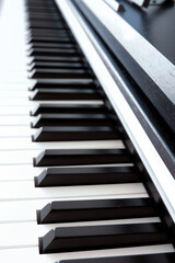 piano keys close up