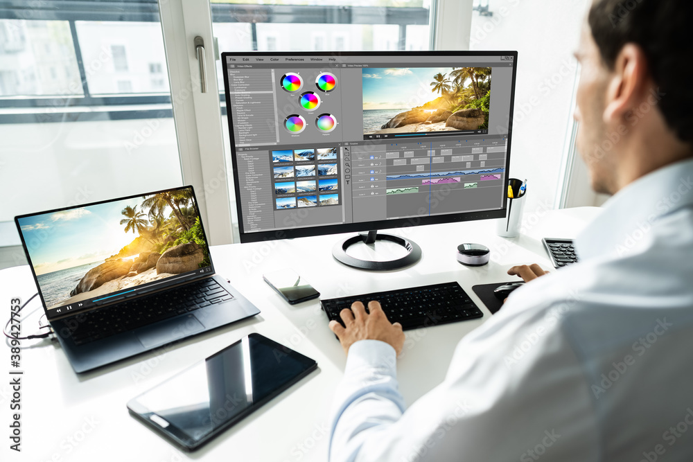 Poster Video Editor Using Montage Software For Editing