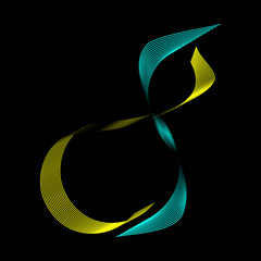 Abstract wave lines in the background. Infinity. Illustration for modern business design. Smooth lines abstract gradient color background. Vector illustration.