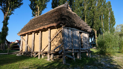 Fototapeta na wymiar stilt house in wangen at öhningen on the upper rhine