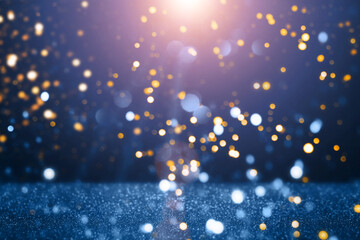 Classic blue color abstract bokeh