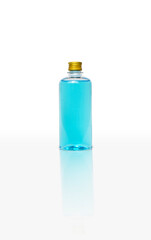 Alcohol antiseptic bottle isolated on a white background