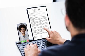 Online Video Conference Business Meeting