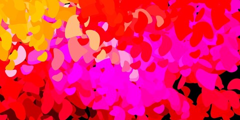 Dark purple vector template with abstract forms.