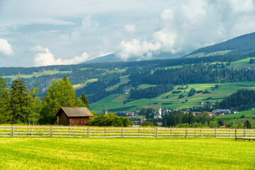 Cycleway of Pusteria valley at summer