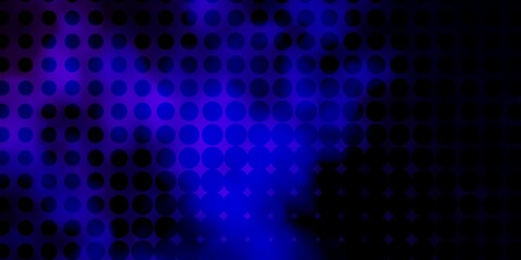 Dark Pink, Blue vector pattern with spheres.