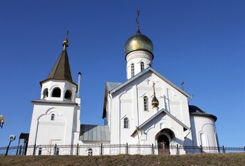 Fototapeta na wymiar Church of the Donskoy Icon of the Mother of God in the village of Kholki