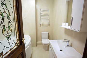 Modern bathroom with jacuzzi bath