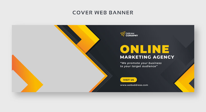 Corporate abstract facebook cover or web banner template