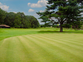 golf course in the morning