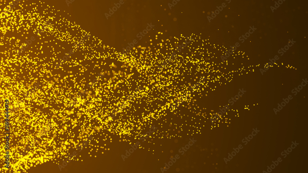 Poster a vortex of particles. a tornado of twisted glowing dots. abstract futuristic digital background. 3d