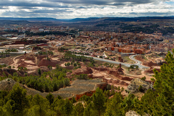 Fototapeta na wymiar Aerial view of the city of Teruel.