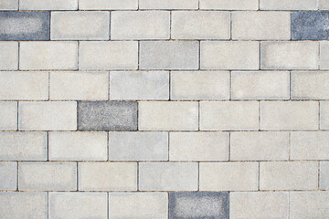 Background from gray bricks. Brick texture for design. Copy space
