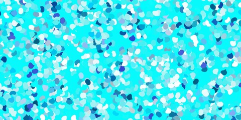 Light pink, blue vector background with random forms.