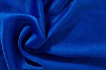 blue silk, fabric texture background, horizontal, no people, wallpaper, copy space