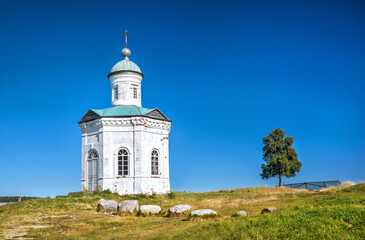 Constantine-Eleninskaya chapel near the walls of the Solovetsky monastery