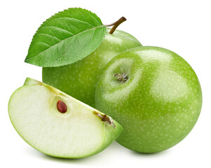Green apple isolated on white background