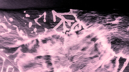 Gentle Acryl Stroke. Unusual Dye Fabric. Pastel
