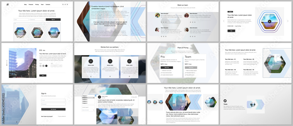 Poster vector templates for website design, presentations, portfolio. templates for presentation slides, fl
