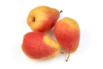Ripe Fresh Juicy Pears, isolated on a white background