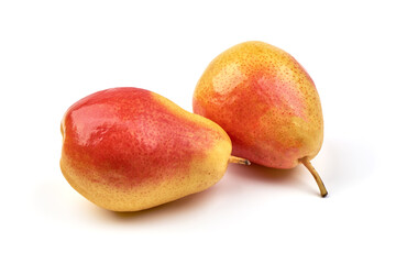 Ripe Fresh Juicy Pears, isolated on a white background